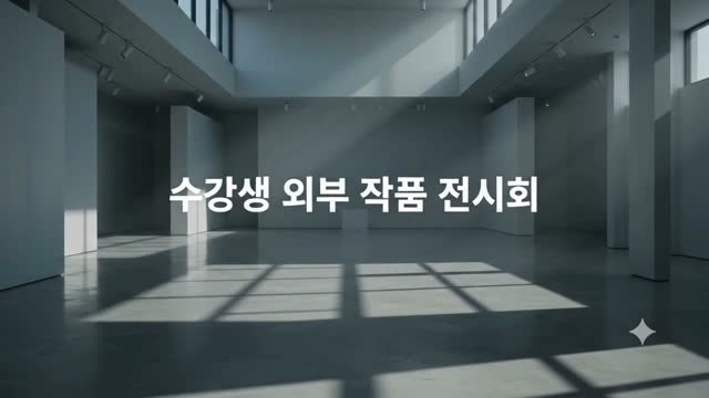 [대화] 수강생 작품전시회  안내(*추후 업데이트 예정)
